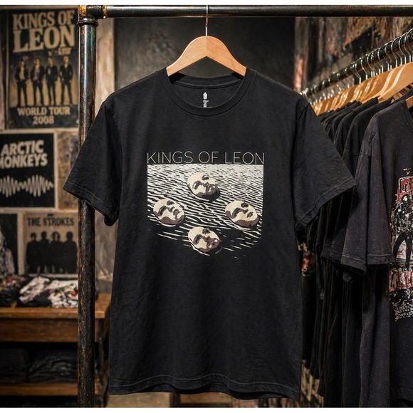 Barking Irons Other - Kings of Leon Band Tee Large Black Walls Tour 2017 Festival Grunge Rock Music